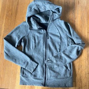 Zip up lululemon grey sweatshirt